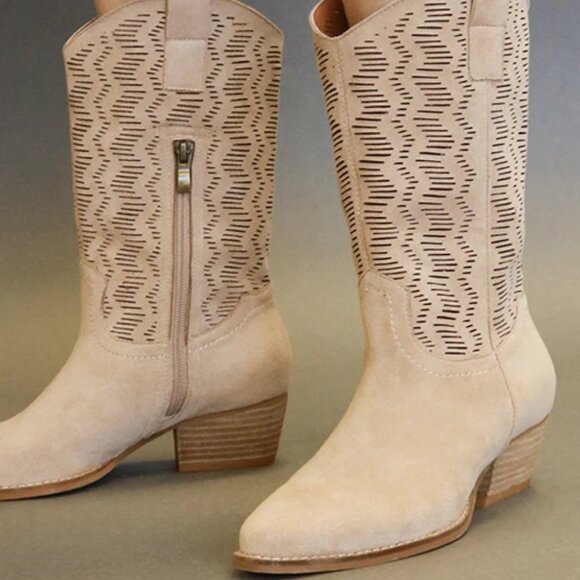 Beast Fashion Faux Leather Metal Toe Ankle Boots